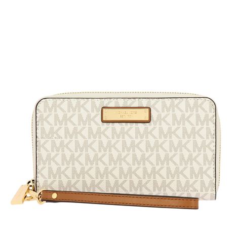 michael kors white brown wallet